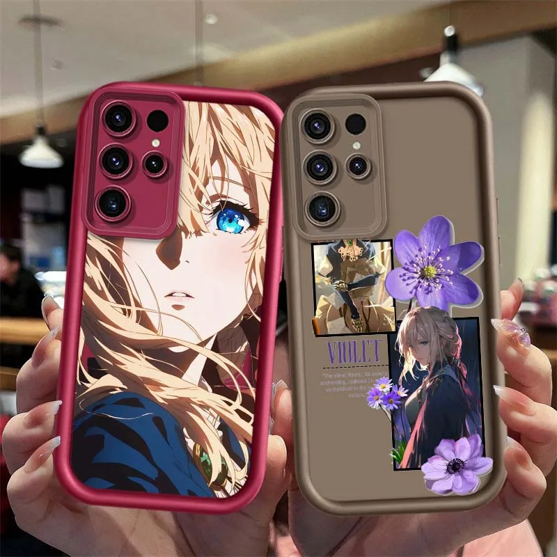 Violet Evergarden para Samsung Galaxy S25 S24 S23 S22 S21 S20 Ultra Plus FE 5G Eye Ladder funda de teléfono