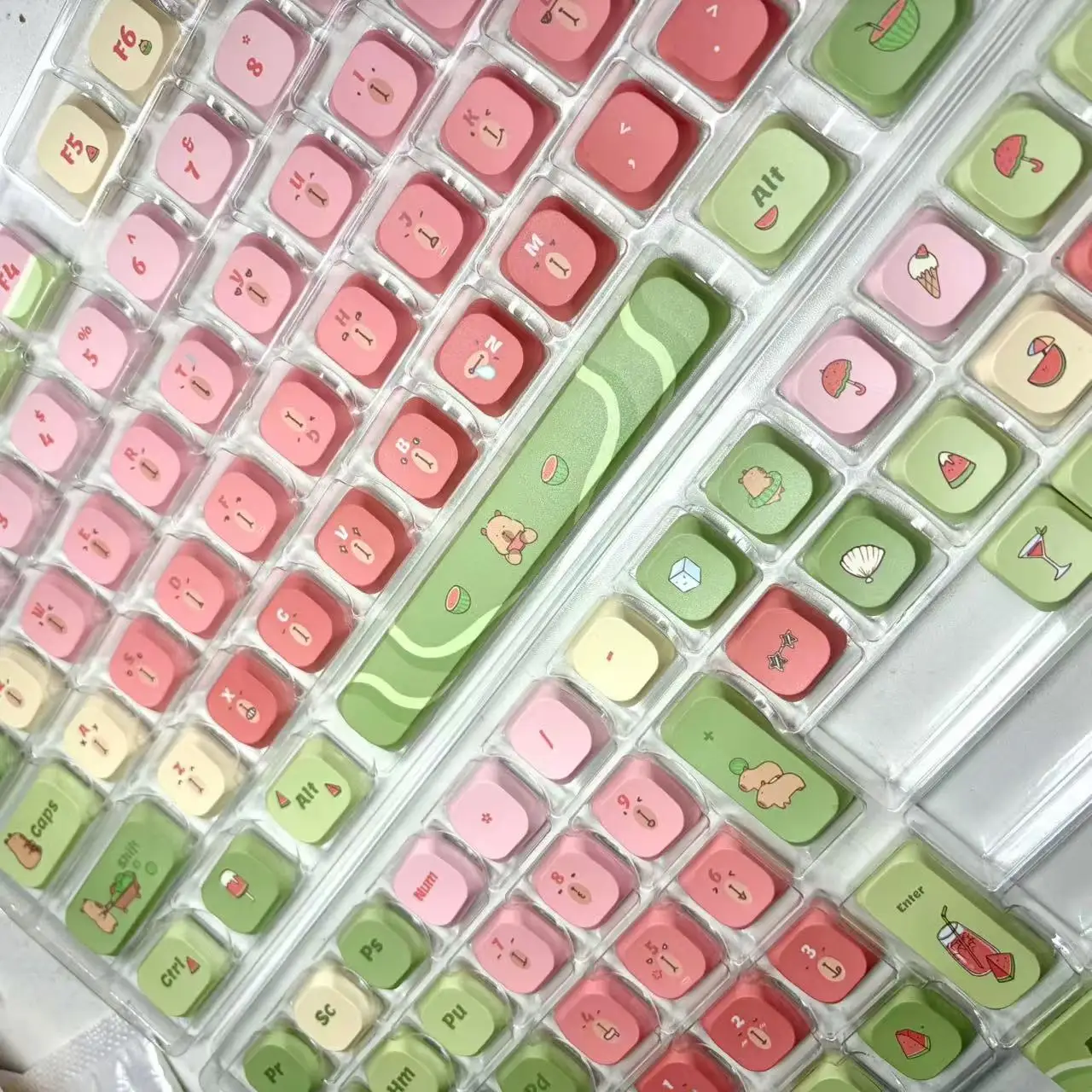 Teclas de perfil bajo, 120 teclas, 5MM, ADA, teclas PBT de doble disparo para interruptor MX 60% 65% 75%, tapa de teclado mecánico para jugadores - imagen 3