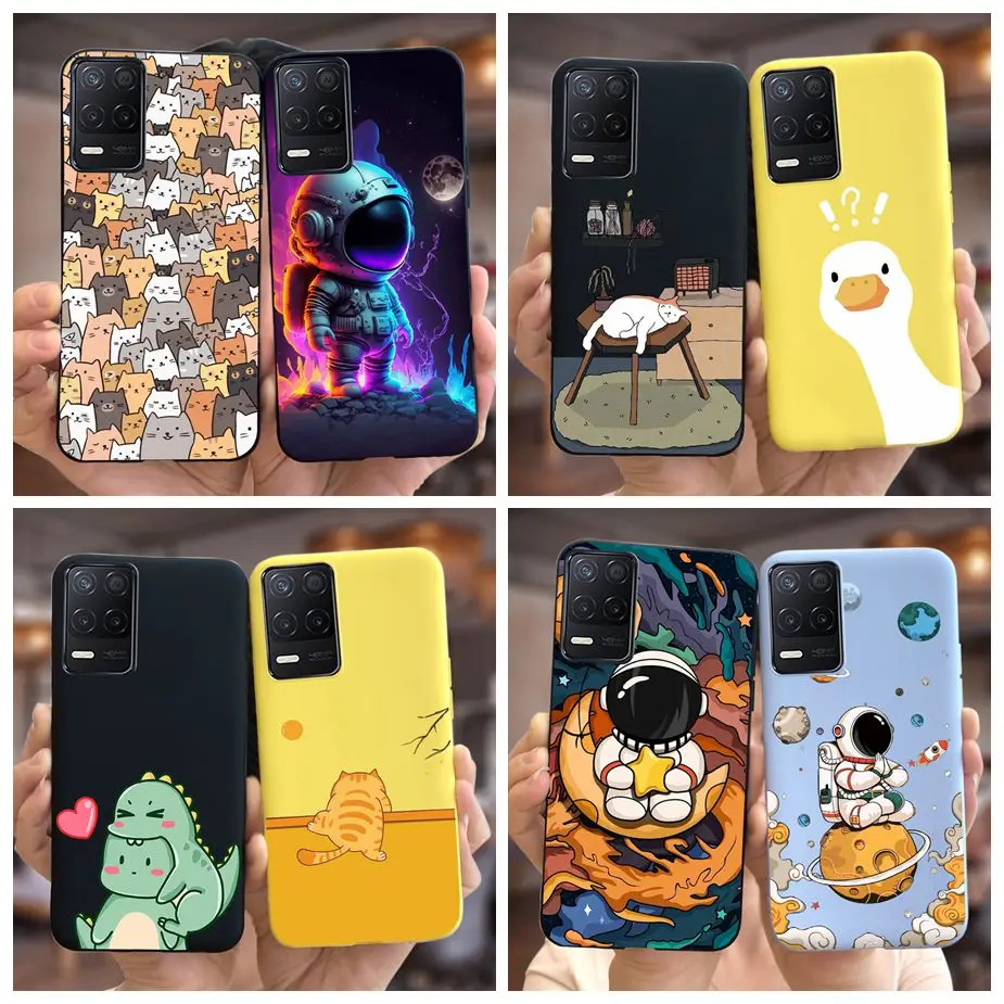 Para Realme 8 5G funda RMX3241 Linda funda pintada de moda funda de teléfono de silicona suave para Realme 8S Realme8 S 5G RMX3381 Fundas Coque