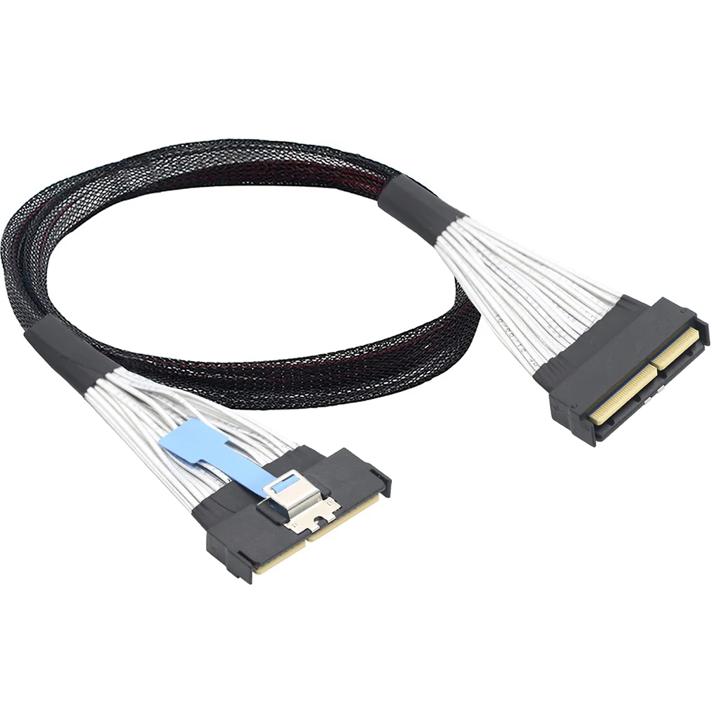 Gen5.0 Slimline SAS MCIO 16X 124P a MCIO 5.0 124P Cable extensor de cable de transferencia de datos macho