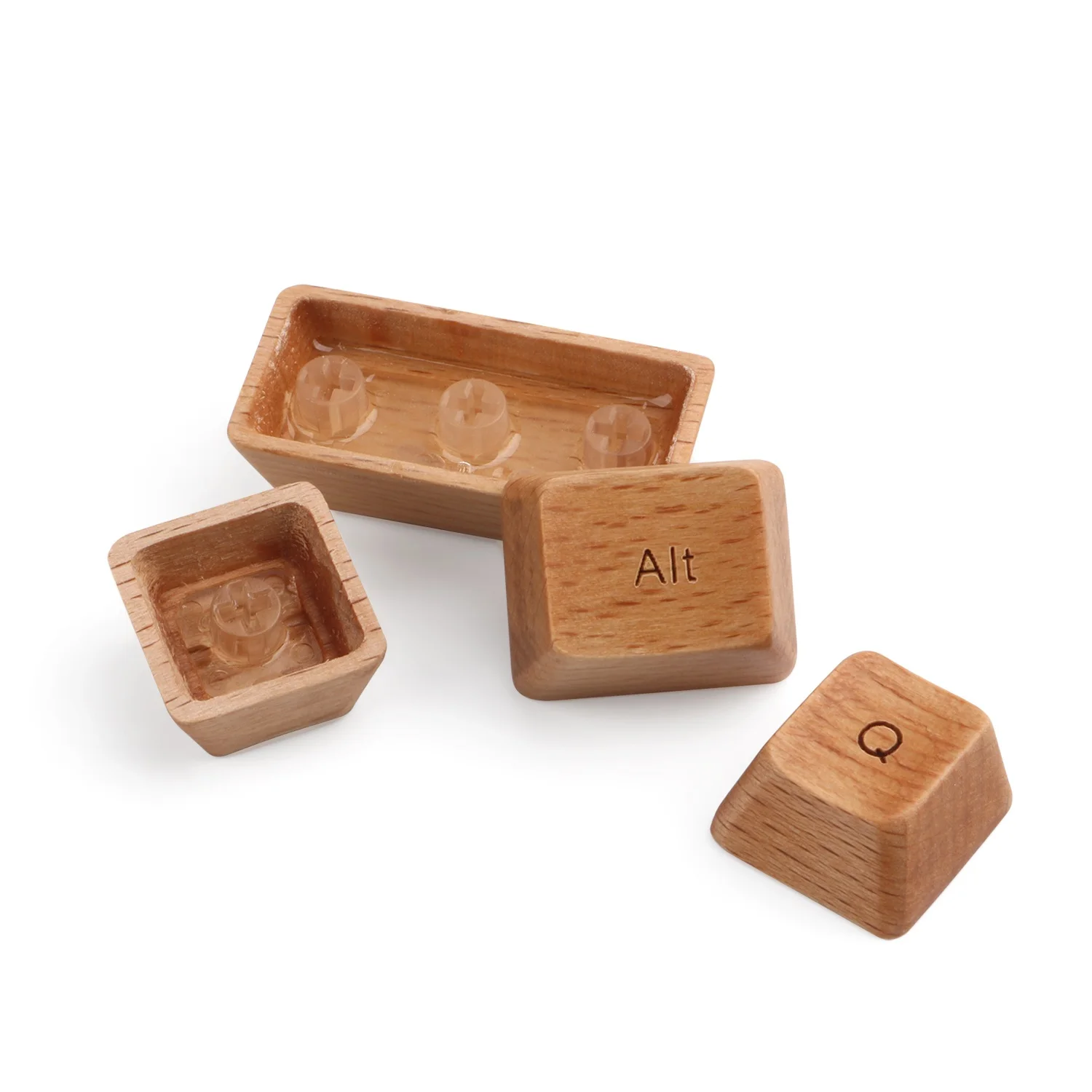 Teclas personalizadas de madera de haya, perfil OEM para teclado mecánico MX Switch, 61/87/104/108 Walunt, 60%, 75%, 80%, 1 Juego - imagen 4