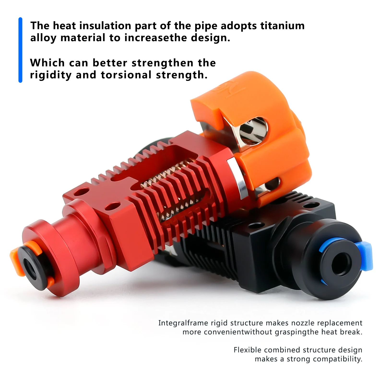 Red Lizard V5 Pro V6 Hotend Kit ensamblado Bi Metal rotura de calor cobre plateado para CR-10 CR10S Ender-3 V2 Ender-3 pieza de impresora 3D - imagen 5