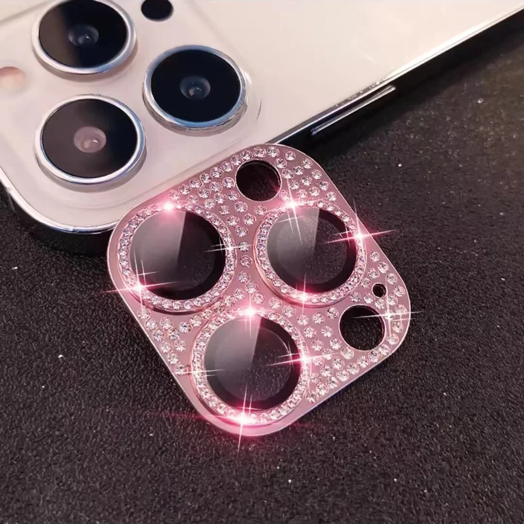 Protector de lente de cámara, anillo de diamante, cubierta de vidrio templado para IPhone 16 14 Plus 16 Pro Max 12 Pro, accesorios de protección - imagen 2
