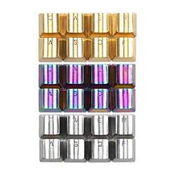 Teamwolf Keycap Metal MX QWERWASD R2 – Acero Inoxidable Retroiluminado