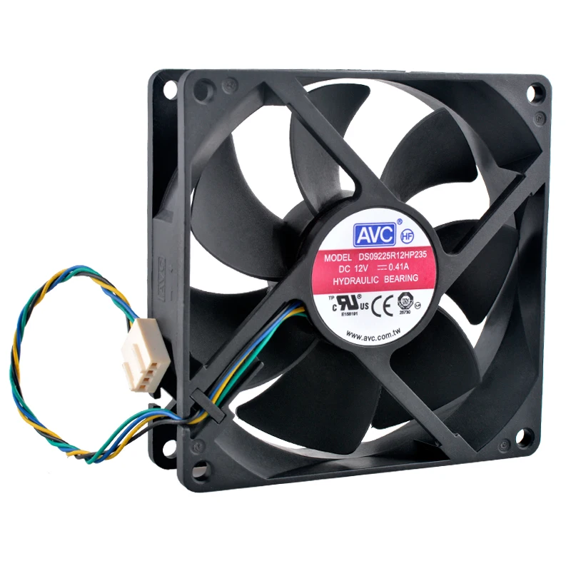 Ventilador de flujo axial de alta velocidad DS09225R12HP235, 9,2 cm, 92mm, 92x92x25mm, DC12V, 0.41A, 4 pines, para CPU de placa base de chasis