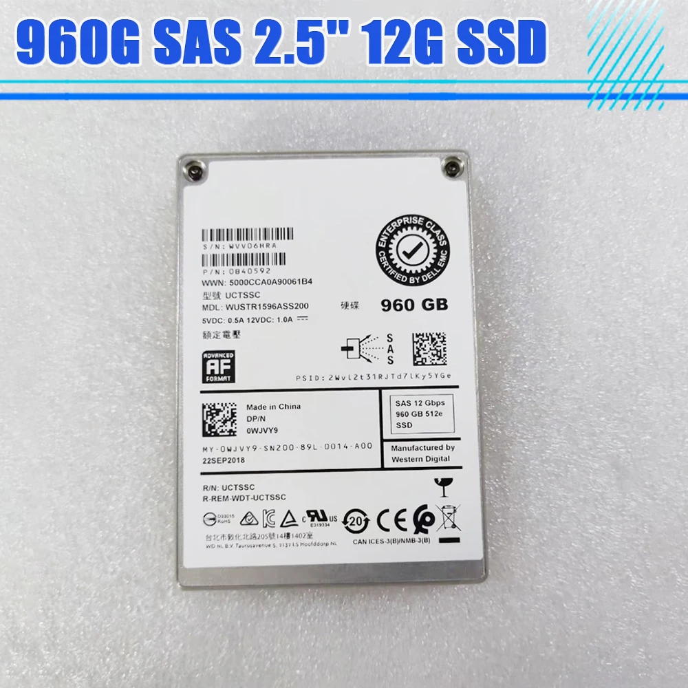 Unidad de estado sólido de servidor SSD 04YPVD 4YPVD 960G SAS 2,5 ''12G para DELL para EMC - imagen 2