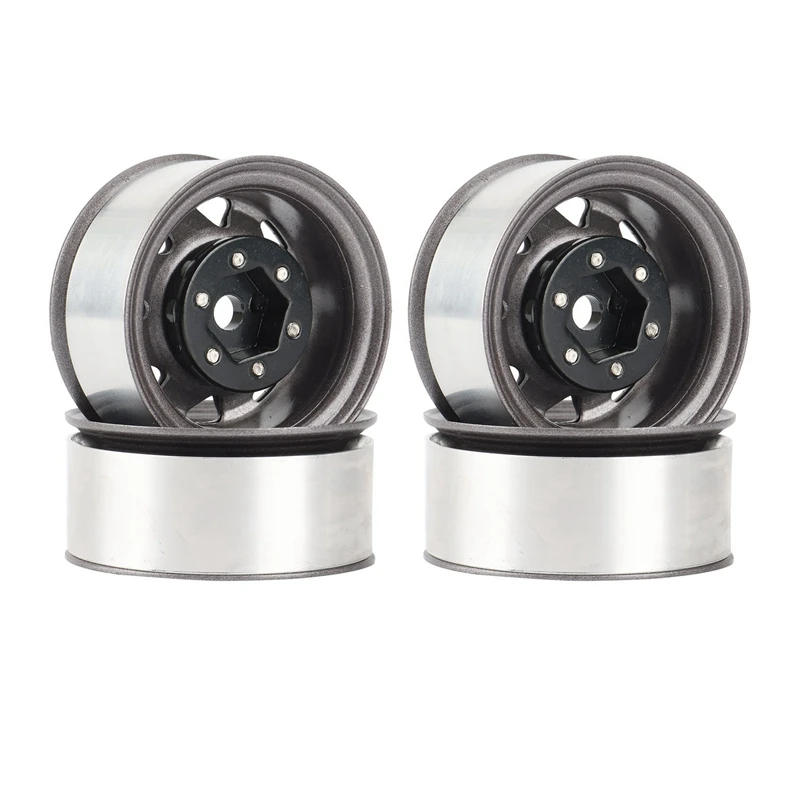 Llanta Beadlock de Metal para coche, 4 piezas, 1,55, para 1/10 RC Crawler, Axial Yeti Jr 90069, RC4WD, D90, TF2, Tamiya, CC01, LC70, MST - imagen 2