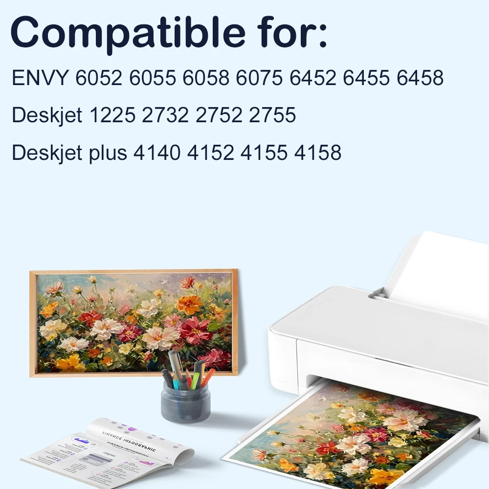 Vilaxh para cartucho de tinta HP 67XL para impresora HP 67 HP67 HP67xl Deskjet 2723 2721 2700 6020 6052 6055 6420 6452 6455 Deskjet 4140 - imagen 3