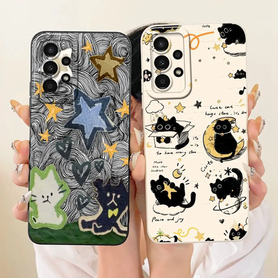 Bonita funda de teléfono estampada para Samsung Galaxy A13, fundas de silicona suave a prueba de golpes para Samsung A13 4G 5G, fundas para parachoques