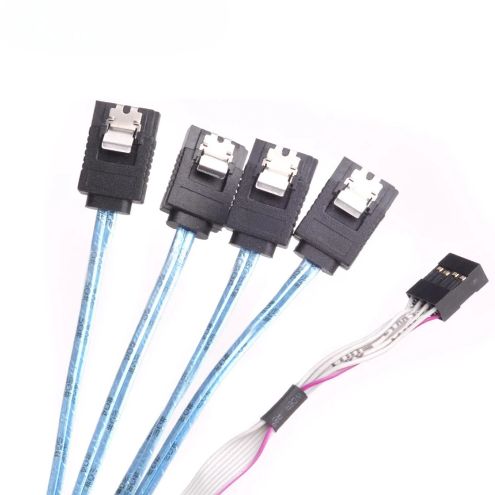 1.0M Interno HD Mini SAS SFF-8643 a 4X SATA hembra con cable de banda lateral SB - imagen 5