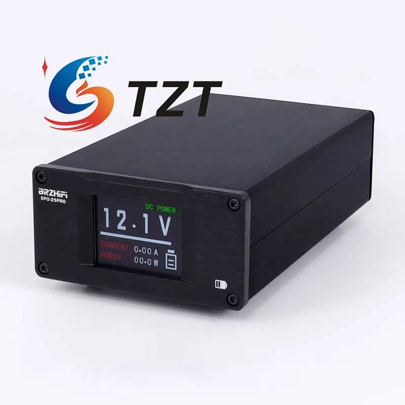 TZT BRZHIFI SPD-25PRO Fuente de alimentación lineal de 25 W Fuente de alimentación regulada con pantalla de 2" (salida de 110 V/220 V CC 12 V 2 A)