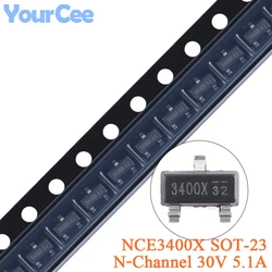 Transistor MOSFET NCE3400X Canal N 30V 5,1A SOT-23 Mejorado
