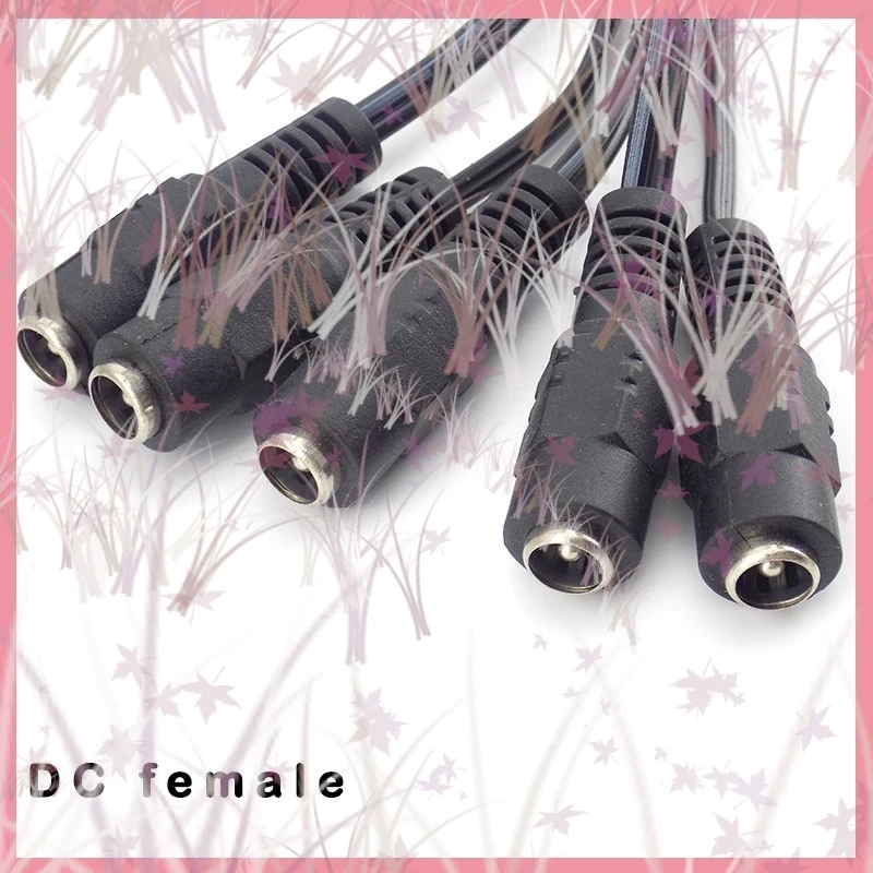 1/2/5/10 Uds Cable hembra de alimentación CC enchufe de 12V Cable adaptador de CC conector de clavija de 5,5*2,1mm para cámara CCTV enchufe de tira LED B6 - imagen 3