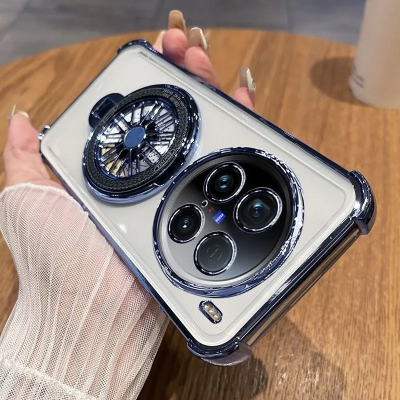 Para VIVO X200 Pro funda suave de TPU con anillo magnético a prueba de golpes funda protectora trasera para VIVO X200 Pro Mini X100S Pro Shell - imagen 3