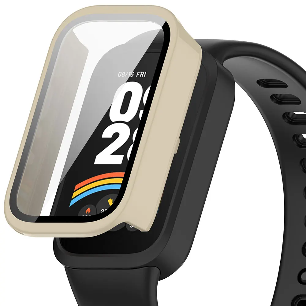 Funda de cristal dura para PC para Xiaomi Mi Band 9, correa de reloj inteligente activa, Protector de pantalla, carcasa de parachoques para Redmi Band 3 Miband 9 Active - imagen 4