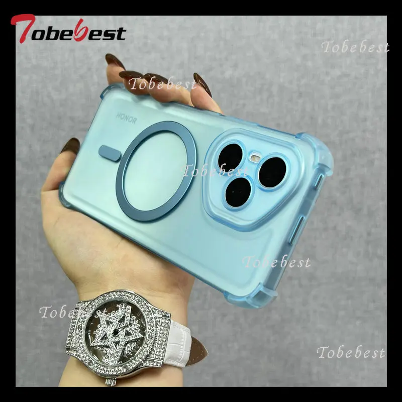 Funda de carga inalámbrica magnética a prueba de golpes para Xiaomi Poco X7 X6 Redmi Turbo 4 3 Pro A5 A3 Magsafe - imagen 2