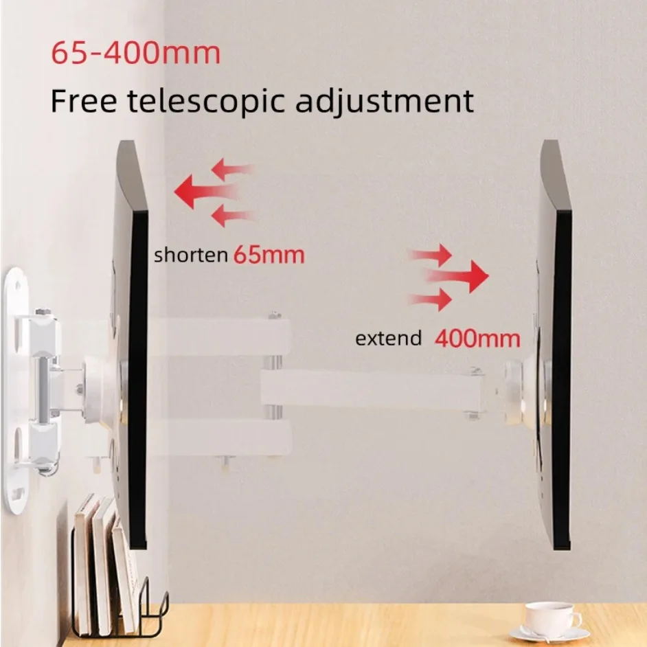 Soportes universales retráctiles para TV, soporte de montaje en pared con carga de hasta 15KG para Monitor LCD de 14 a 37 pulgadas, soporte de expansión para TV - imagen 5