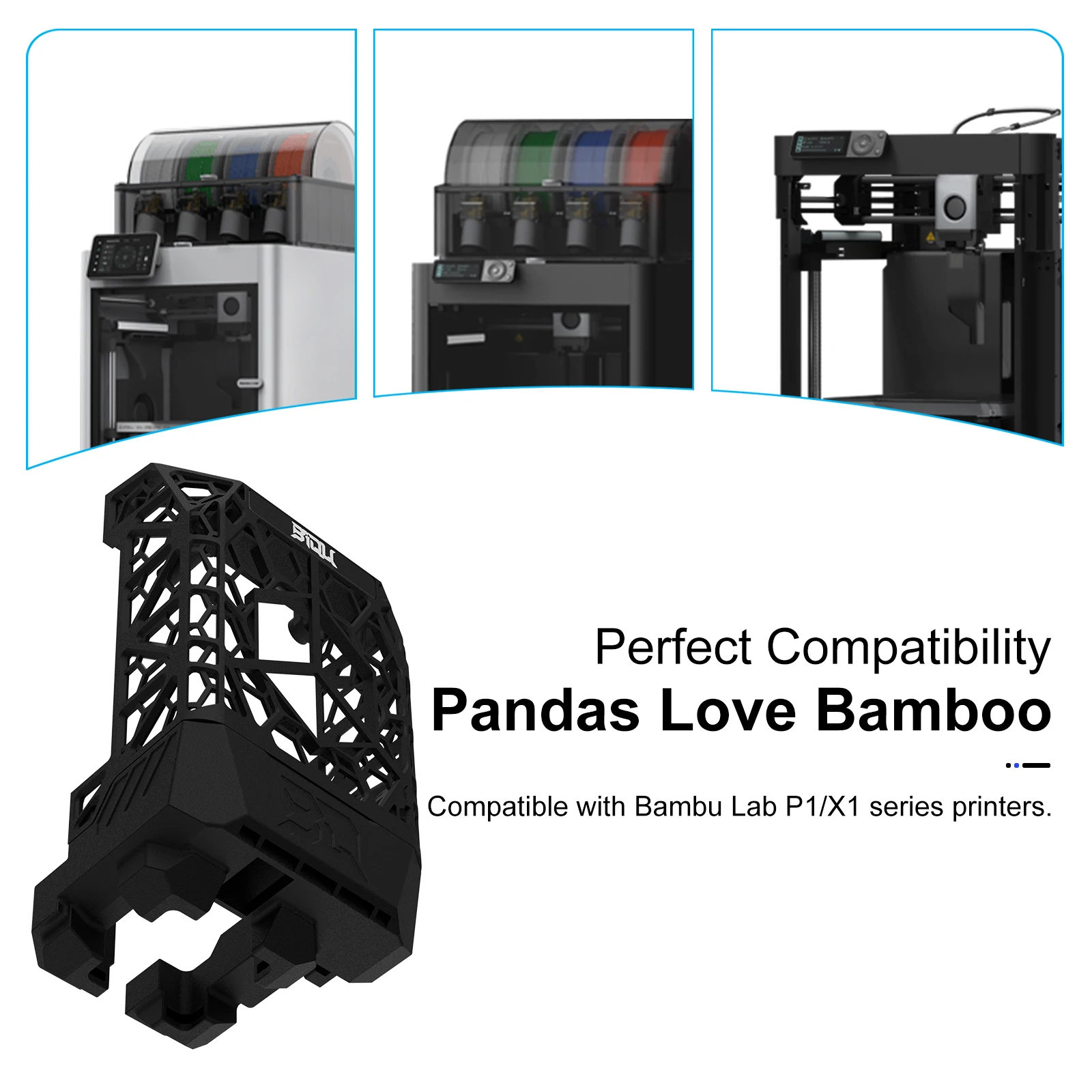 BIGTREETECH Panda Jetpack Nylon súper ligero actualización Panda Jet ventilador de refrigeración conducto para impresoras 3D Bambu Lab P1 X1 Series - imagen 4