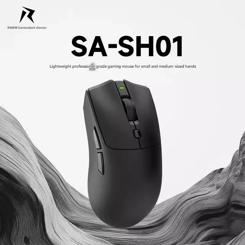 Ratón RAWM SH01 SH01S PAW3395 ligero e-sports Nordic52840 PAN1080 intercambiable en caliente micromodo Bluetooth ratón para juegos único regalo - imagen 3