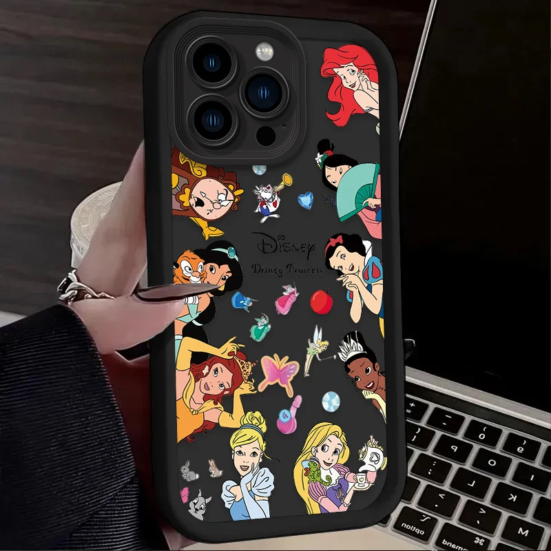 Funda de princesa de Disney para iPhone 16 15 14 13 12 11 Pro Max X XS X S Max XR SE 2020 7 8 Plus iphone16 funda trasera de silicona suave - imagen 5