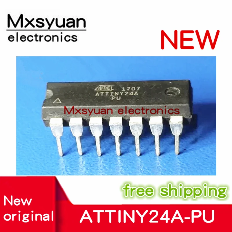 ATTINY24A DIP-14, 10 unids/lote, ATTINY24A-PU, 100% nuevo, stock original