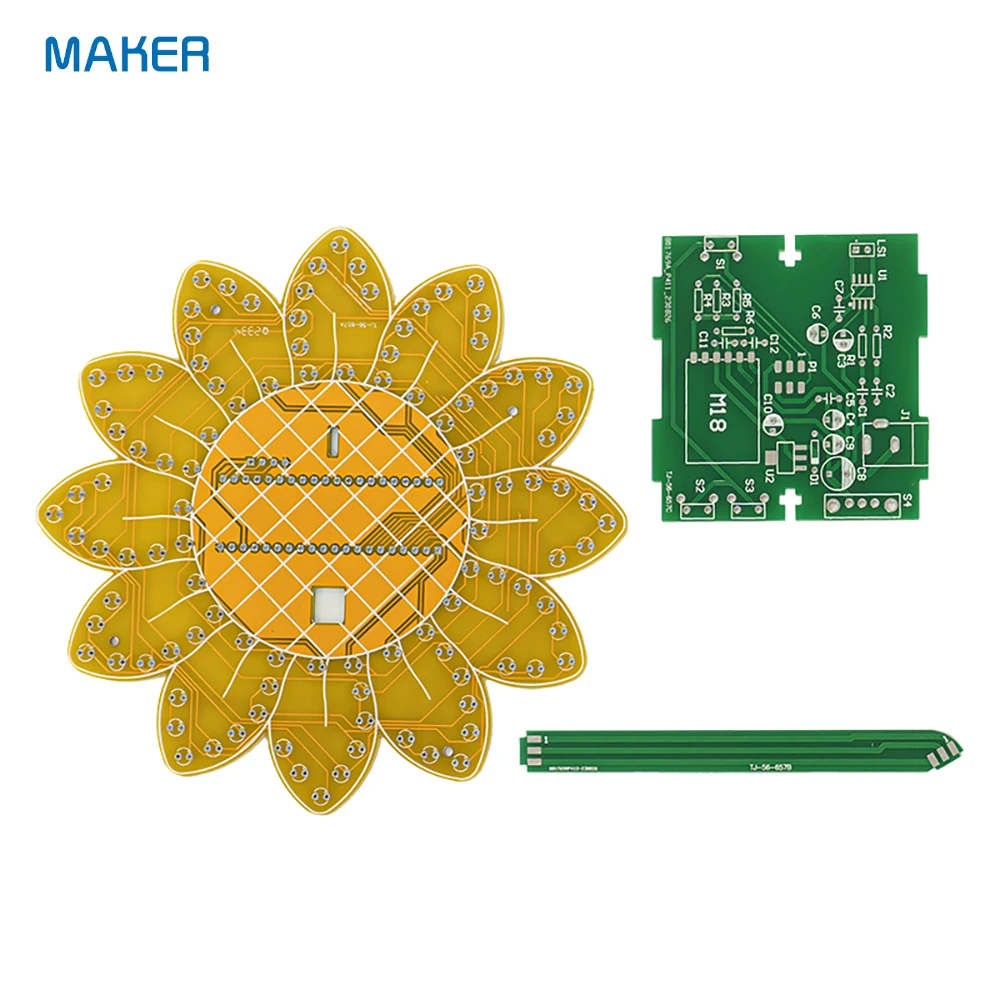 Kit LED de sonido Bluetooth de girasol, modo de animación, espectro de música, diversión creativa, piezas de producción electrónica DIY - imagen 5