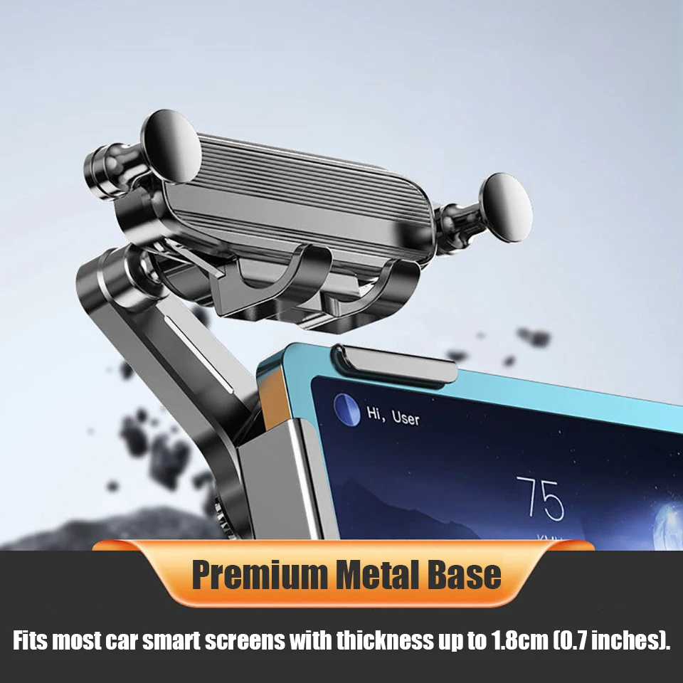Soporte para teléfono con pantalla de coche de aleación 360 °   Soporte ajustable giratorio apto para Tesla Model 3 Highland Y accesorios de coche Universal - imagen 3