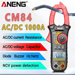 ANENG CM84 medidor de pinza 4000 recuentos multímetro de voltaje de corriente CC/CA sin contacto alta precisión NCV detección Hertz Ohm herramientas de prueba