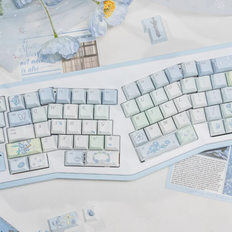 The Florian Keycap enterrado por Dragon Riding perfil de cereza personalizado lindo Anime para juegos Wooting Teclado mecánico regalo Oficina - imagen 2