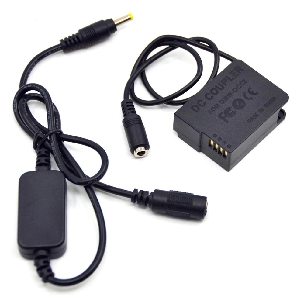 Cable de alimentación reductor de 12V-24V + batería simulada DMW-BLC12 DCC8 BLC12E para Panasonic Lumix GX8 FZ1000 FZ200 G7 G6 G5 GH2 GH2K GH2S - imagen 5