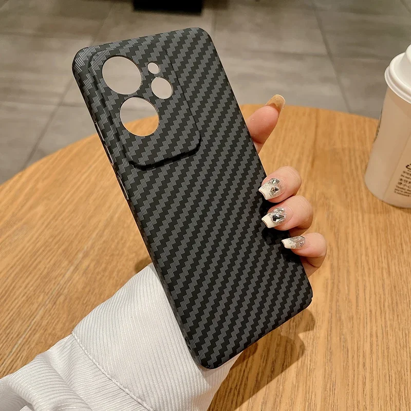 Para Realme GT 7 Pro funda ultrafina de fibra de carbono con patrón de rayas textura mate cubierta de luz dura para Realme GT7 Pro - imagen 3