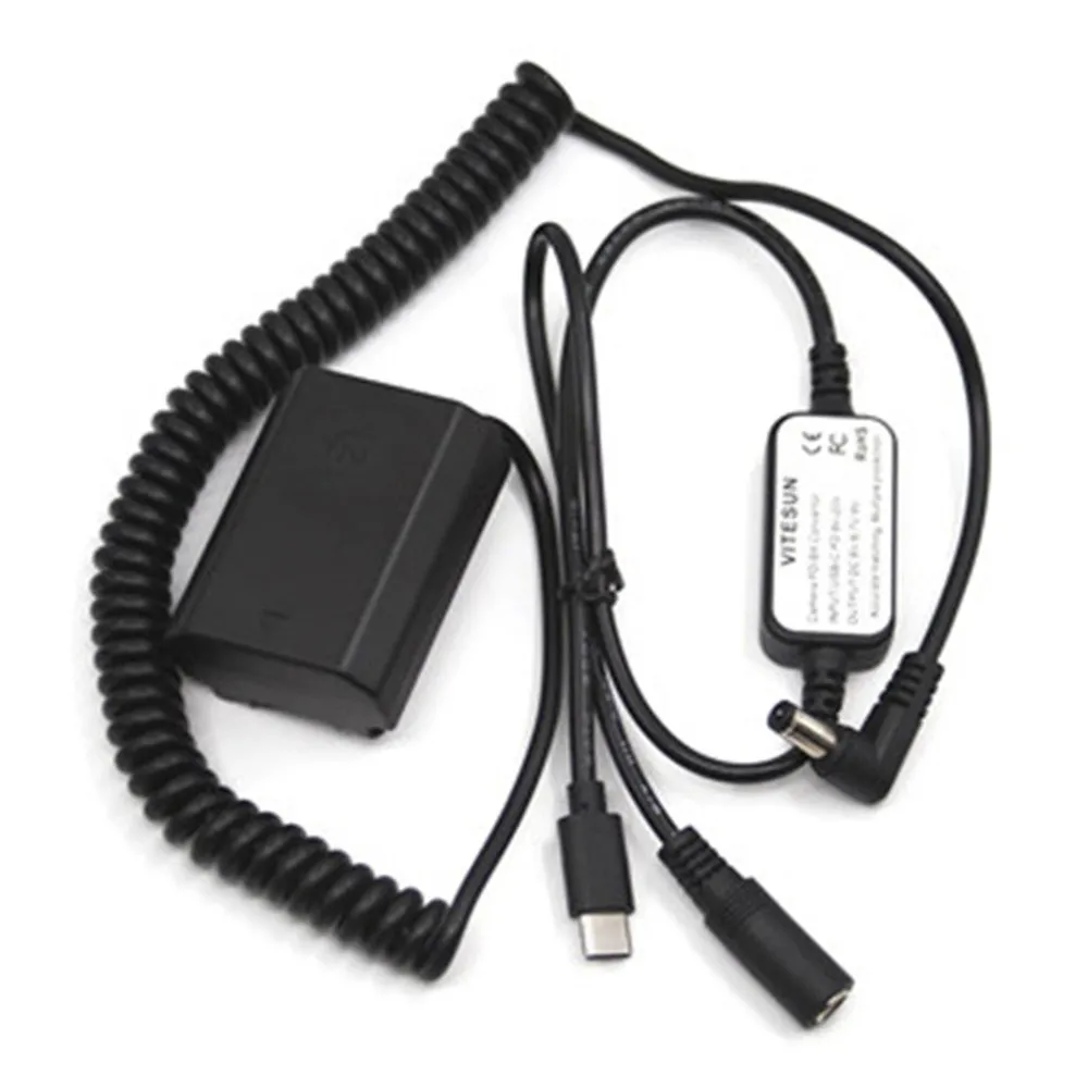 Cable de alimentación USB tipo C + acoplador CC NP-FZ100, batería falsa FZ100 para Sony A9 A7M3 A7M4 A7IV A6600 A7RM3 A7RIII ILCE-9 A7RM4 A7RIV - imagen 3