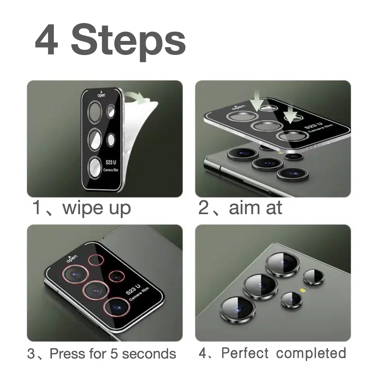 2026 nuevo estilo para Samsung Galaxy S25 S26 Ultra Plus cámara protectora detrás de la lente película protectora de vidrio templado - imagen 3