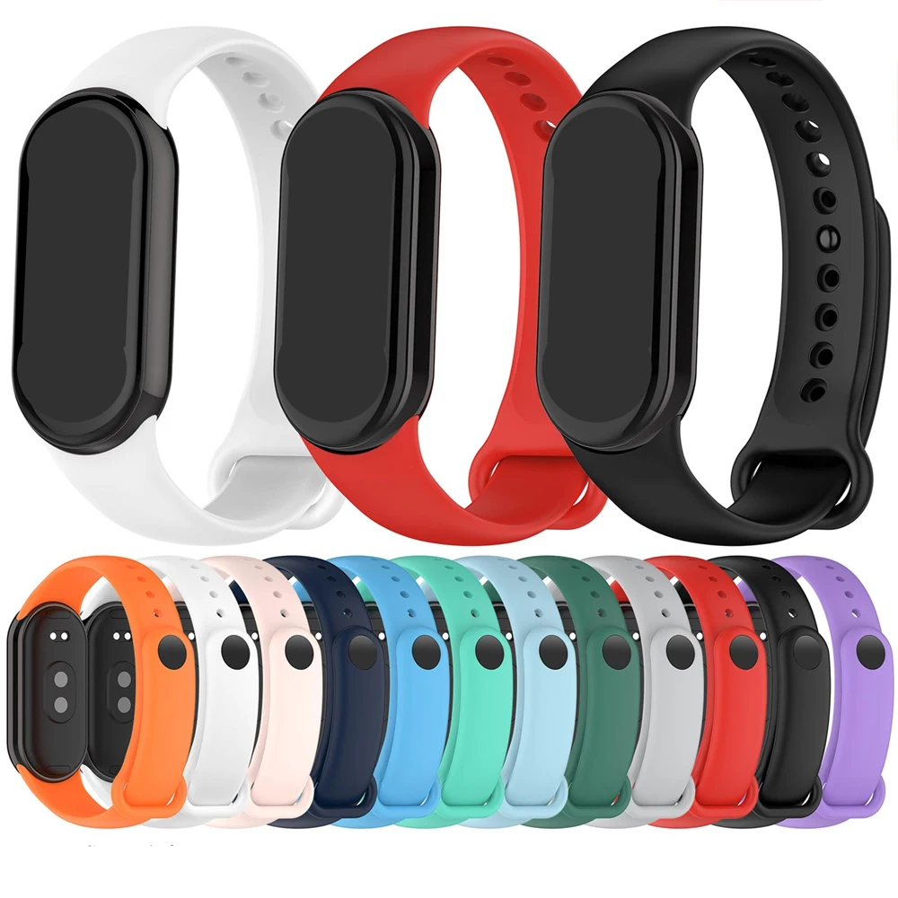 Correa de reloj deportivo para Xiaomi Mi band 10-NFC, repuesto de correa miband10, pulsera oficial de silicona, accesorios 9-8, 2 uds. - imagen 2