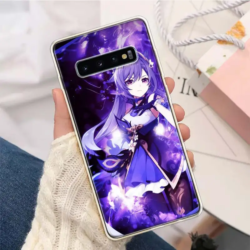 Keqing Genshin-funda de silicona para teléfono Samsung Galaxy S23 S24 S25 Ultra S21 Plus S20 FE S22 S10 + Edge Cover Funda Ga - imagen 4
