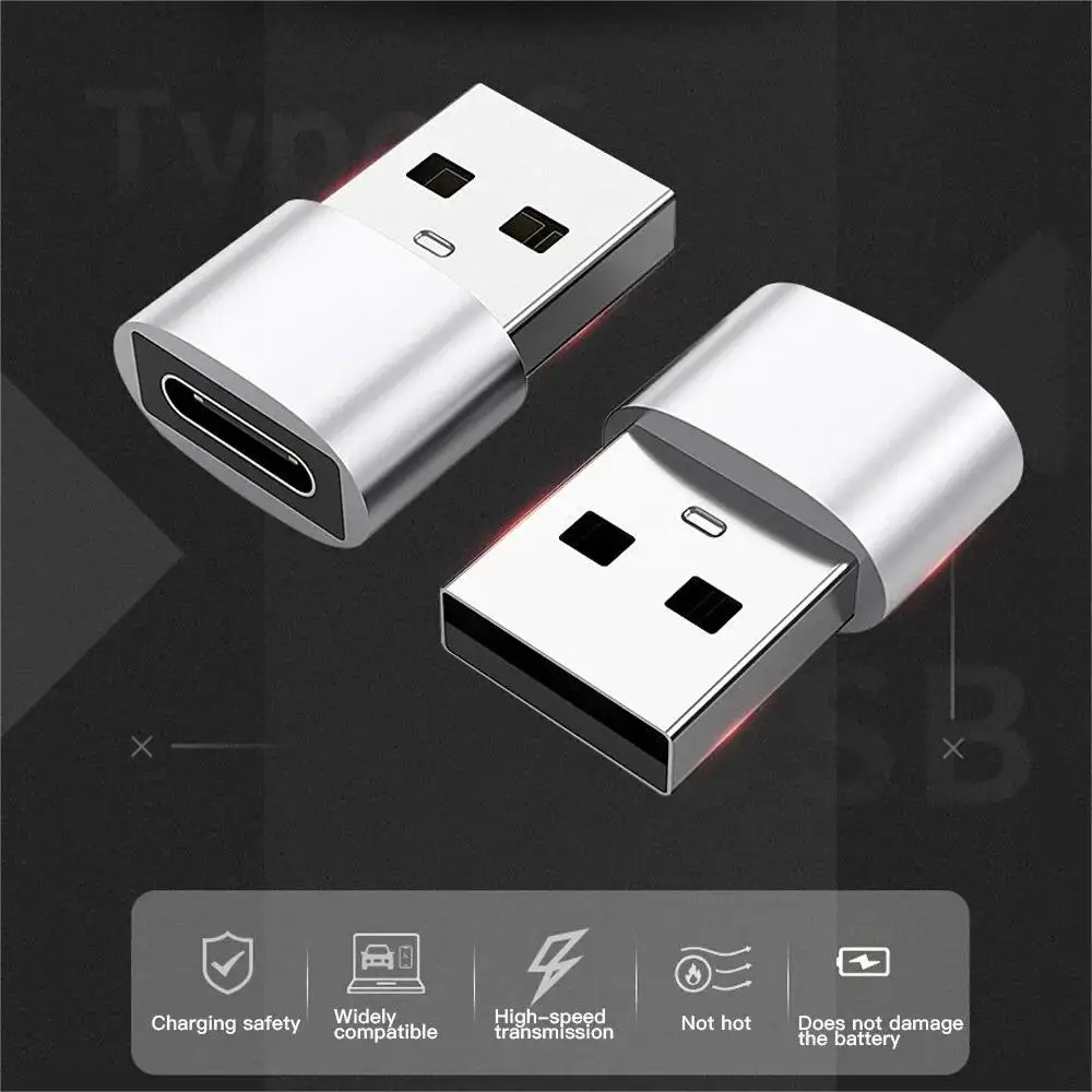 2 uds USB Vers tipo C OTG Adaptador USB USB-C macho Vers Micro USB tipo-c convertidor femenino para Macbook Huawei Samsung Xiaom - imagen 2