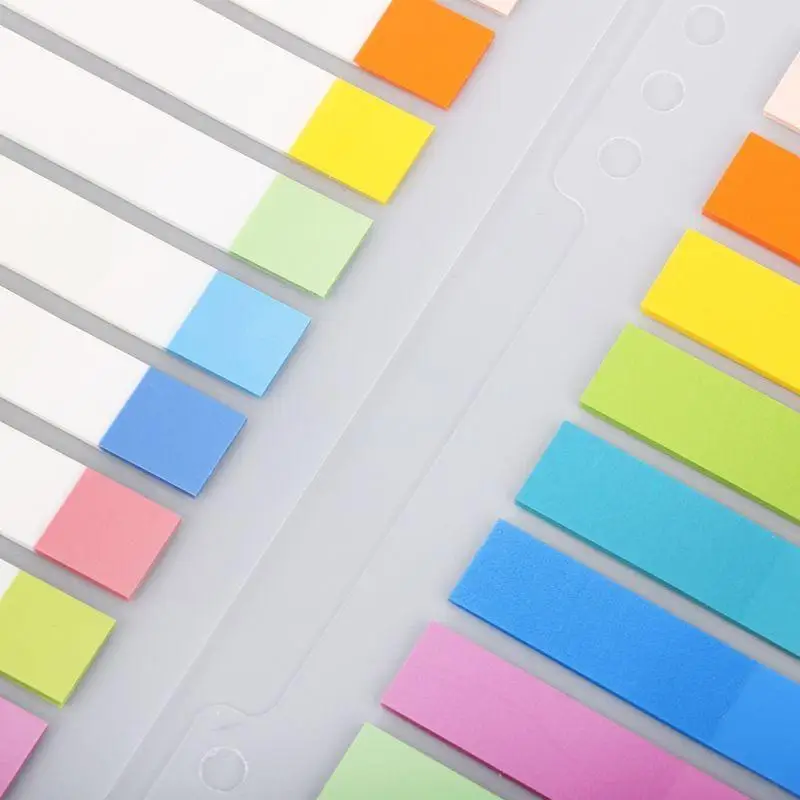 10 colores PET 200 hojas índice pestañas banderas nota adhesiva marcador página pegatinas Stati - imagen 5