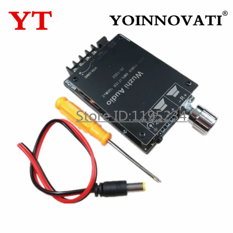 ZK-1002 HIFI TPA3116 100W * 2 amplificador Digital de alta potencia placa estéreo 100W + 100W AMP Amplificador Audio cine en casa