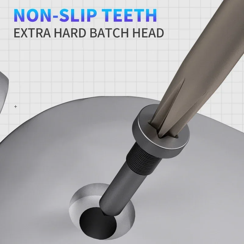 MINI destornillador mecánico CRON para teléfono móvil/ordenador/Notebook, desmontaje de dientes antideslizantes, herramientas de atornillador - imagen 5