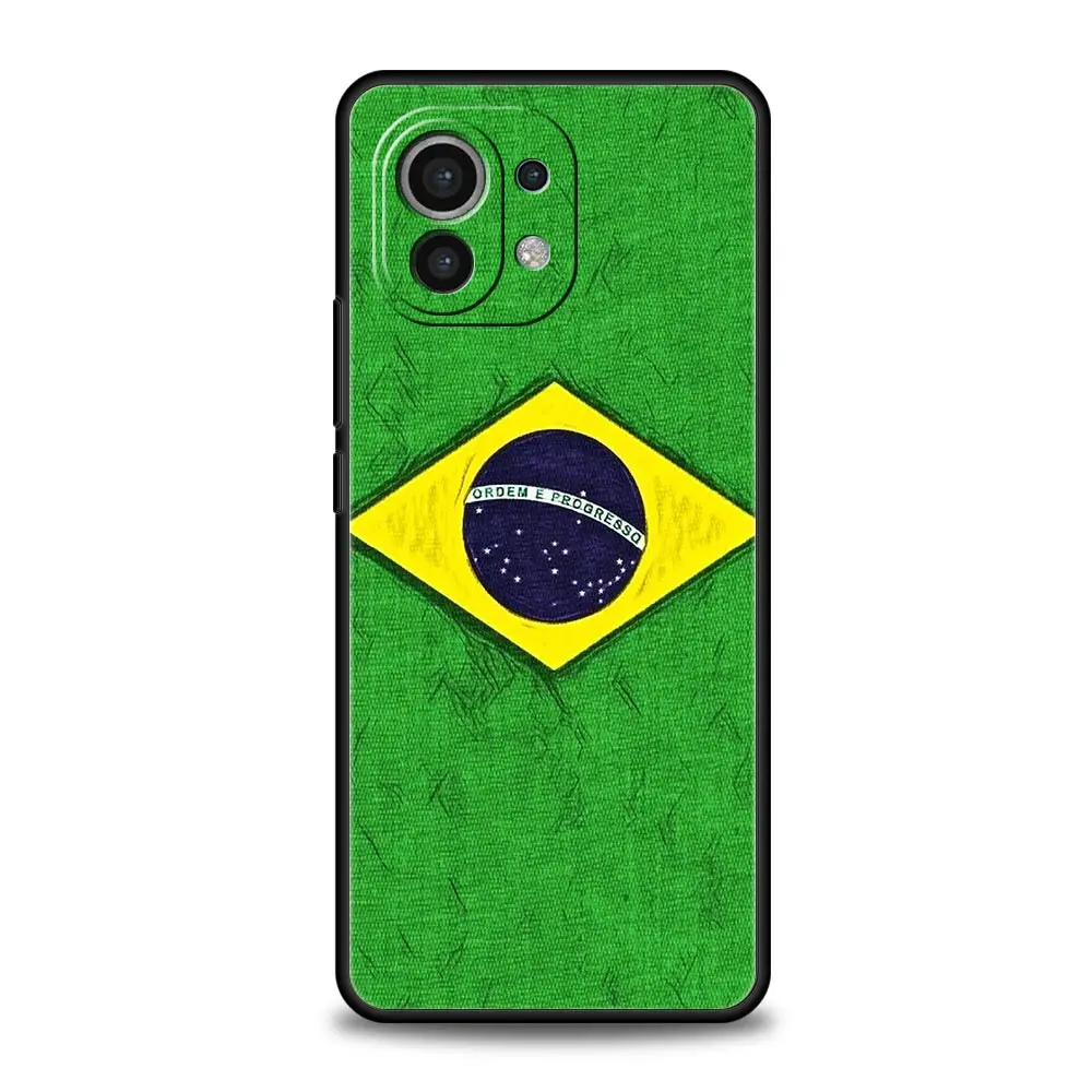 Funda de teléfono grande con bandera de Brasil para Xiaomi Mi 17 15T 15 14 14T 13T 12T Pro 12 13 Lite 5G 11T Poco X6 X7 X5 Pro, funda suave - imagen 4