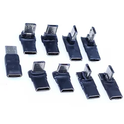 Adaptador Micro USB Ángulo Recto Macho-Hembra Ultra Corto