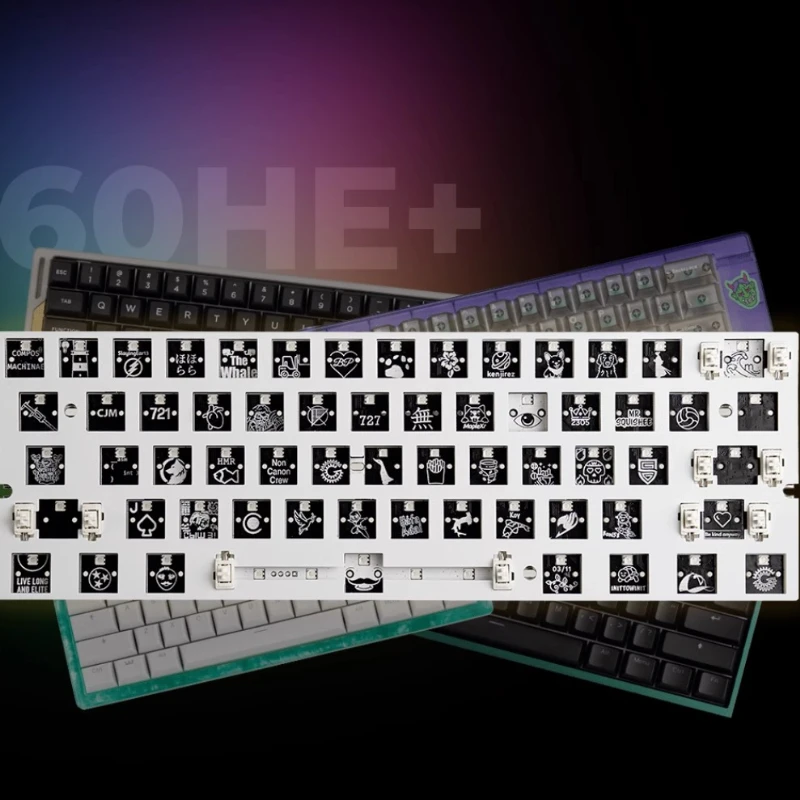 Wooting 60he + 80he módulo Pcb teclado de eje magnético personalizado PCB Gamers diseño teclado accesorios manos en juego para juegos - imagen 3