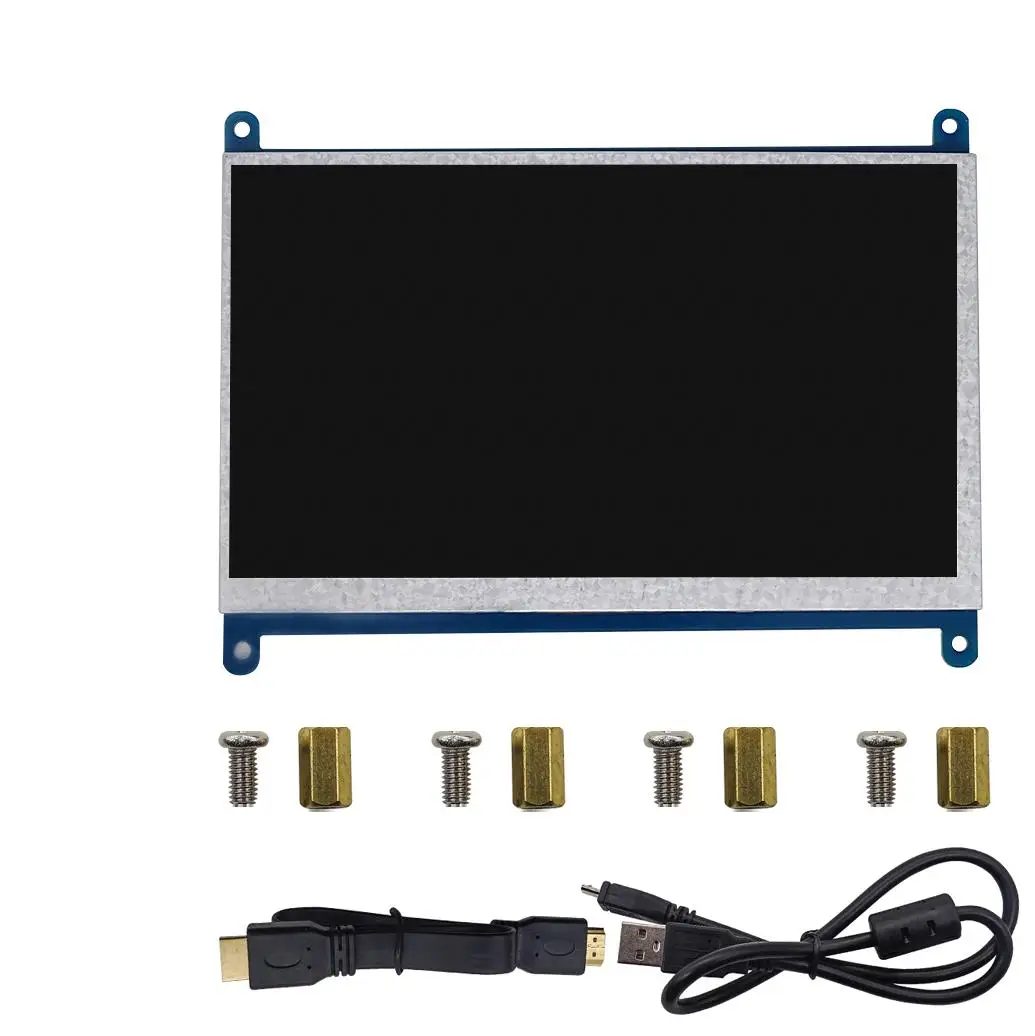 Pantalla Raspberry Pi de 7 pulgadas 1024x600 para 4 3B+ 3B sin contacto Mini monitor HDMI de 7 pulgadas - imagen 4
