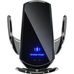 Cargador Inalámbrico Coche Sujeción Automática para iPhone y Android