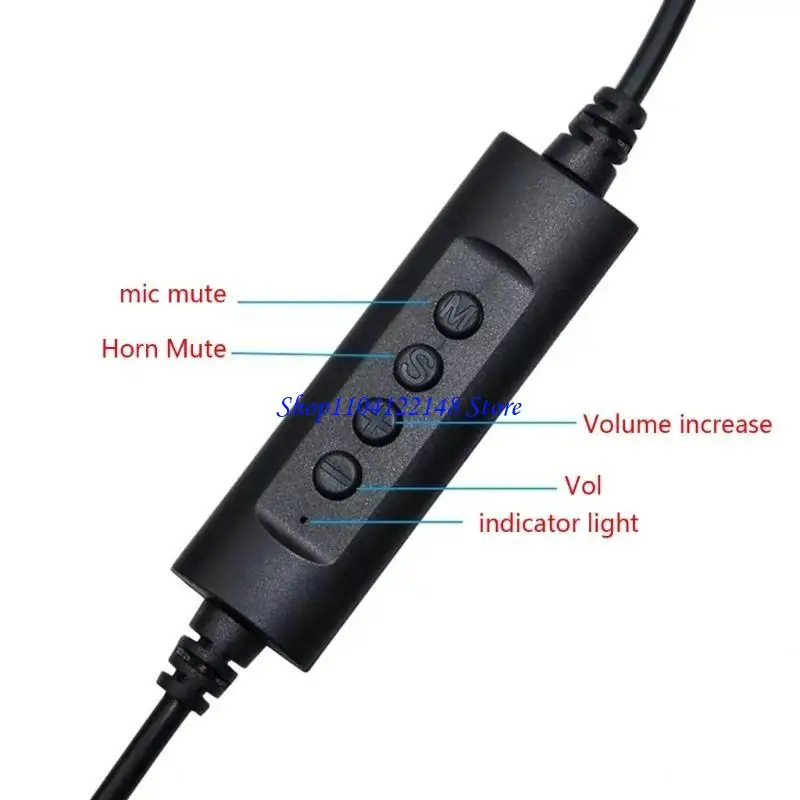 Cable auriculares con conector P9FA USB para centros llamadas, clases y reuniones en línea