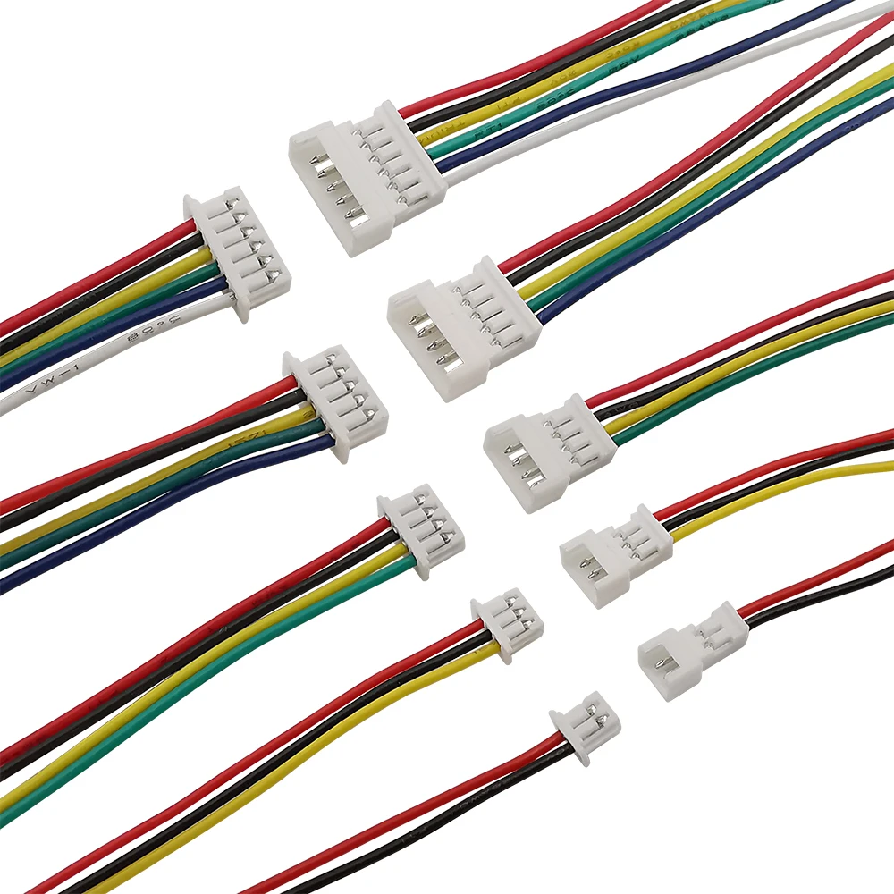 10Pcs Mini Micro JST 1.25mm Pitch Male / Female Connector 2/3/4/5/6 Pin Plug With Terminal Wires Cables Socket 150MM 28AWG - imagen 2