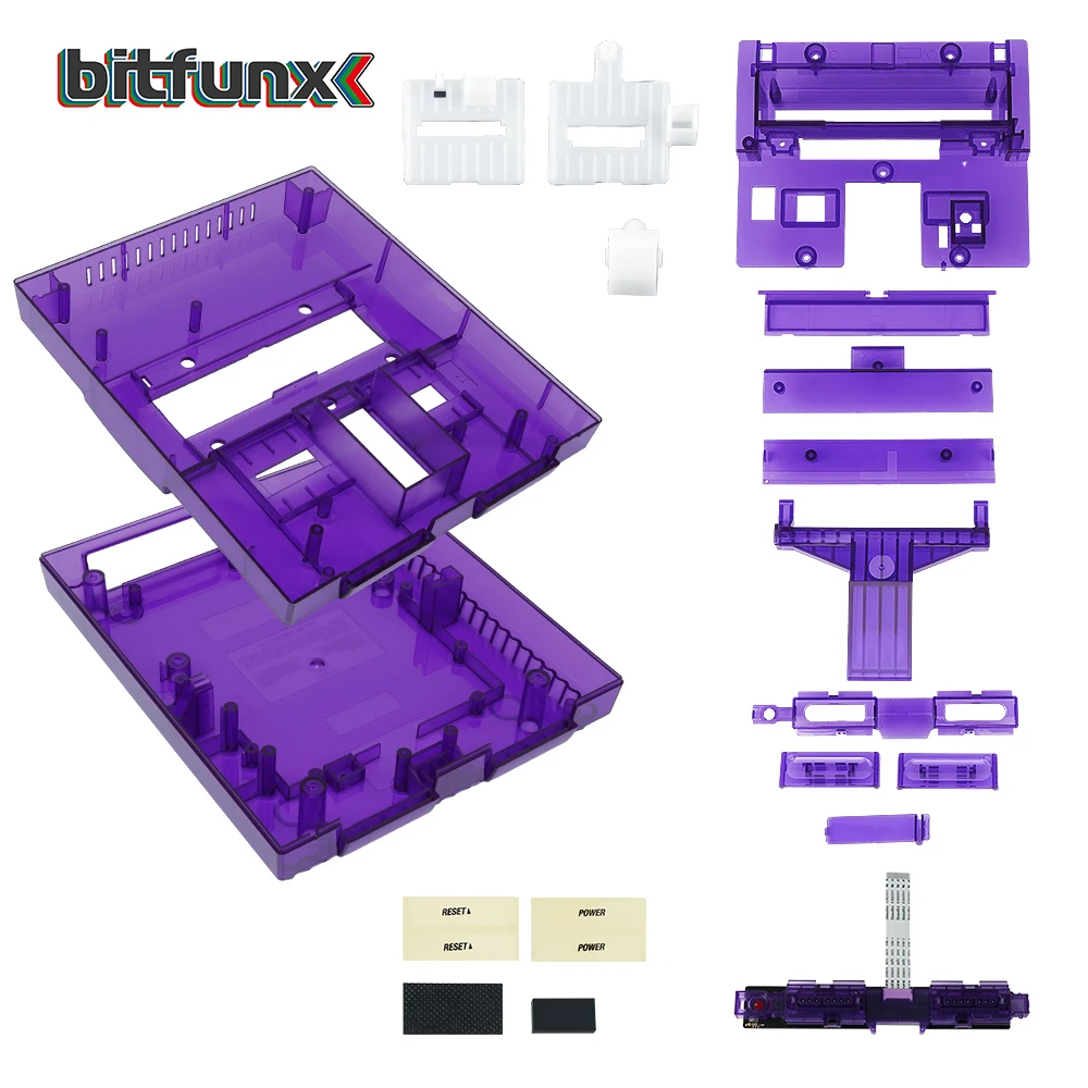 Bitfunx Carcasa Transparente para SNES/SFC Nintendo – Repuesto Retro - imagen 4