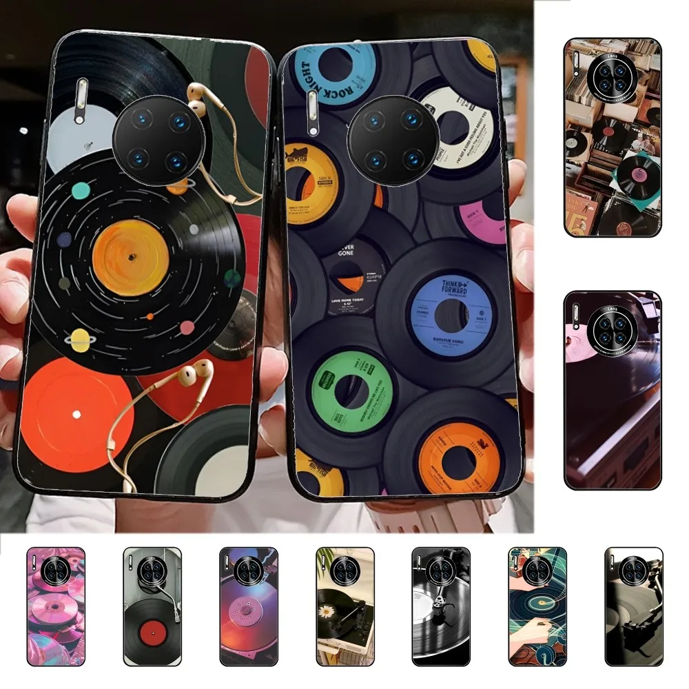 Funda de teléfono con disco musical Vintage a la moda para Huawei Mate 10 20 30 40 50 Lite Pro Nova 3 3i 5 6 SE 7 Pro 7SE