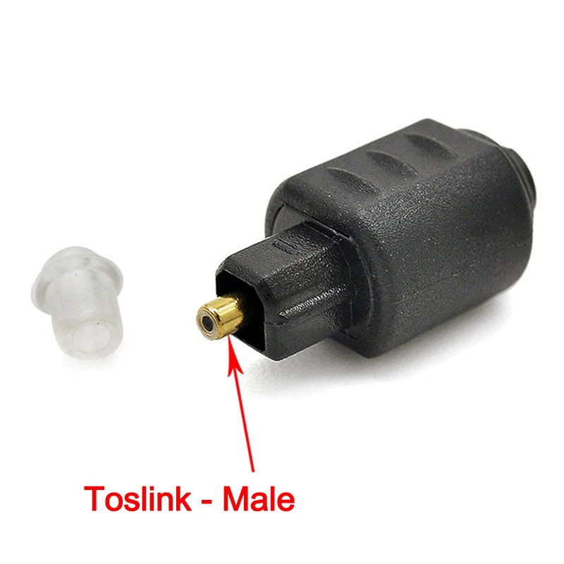 Mini adaptador de Audio óptico, conector hembra de 3,5 MM a enchufe macho Toslink Digital para amplificador TosLink-F a Mini-M, adaptador de 3,5mm, 2 uds. - imagen 3