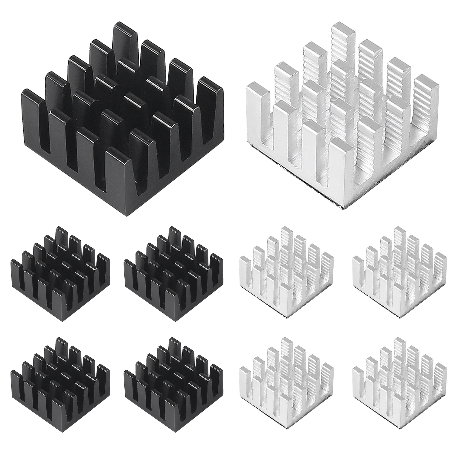 Disipador de calor de aluminio de 14mm, 5 uds., 14 × 14 × 7mm, disipador de calor para enfriar VRM GPU, controlador paso a paso, reguladores MOSFET VRam - imagen 5